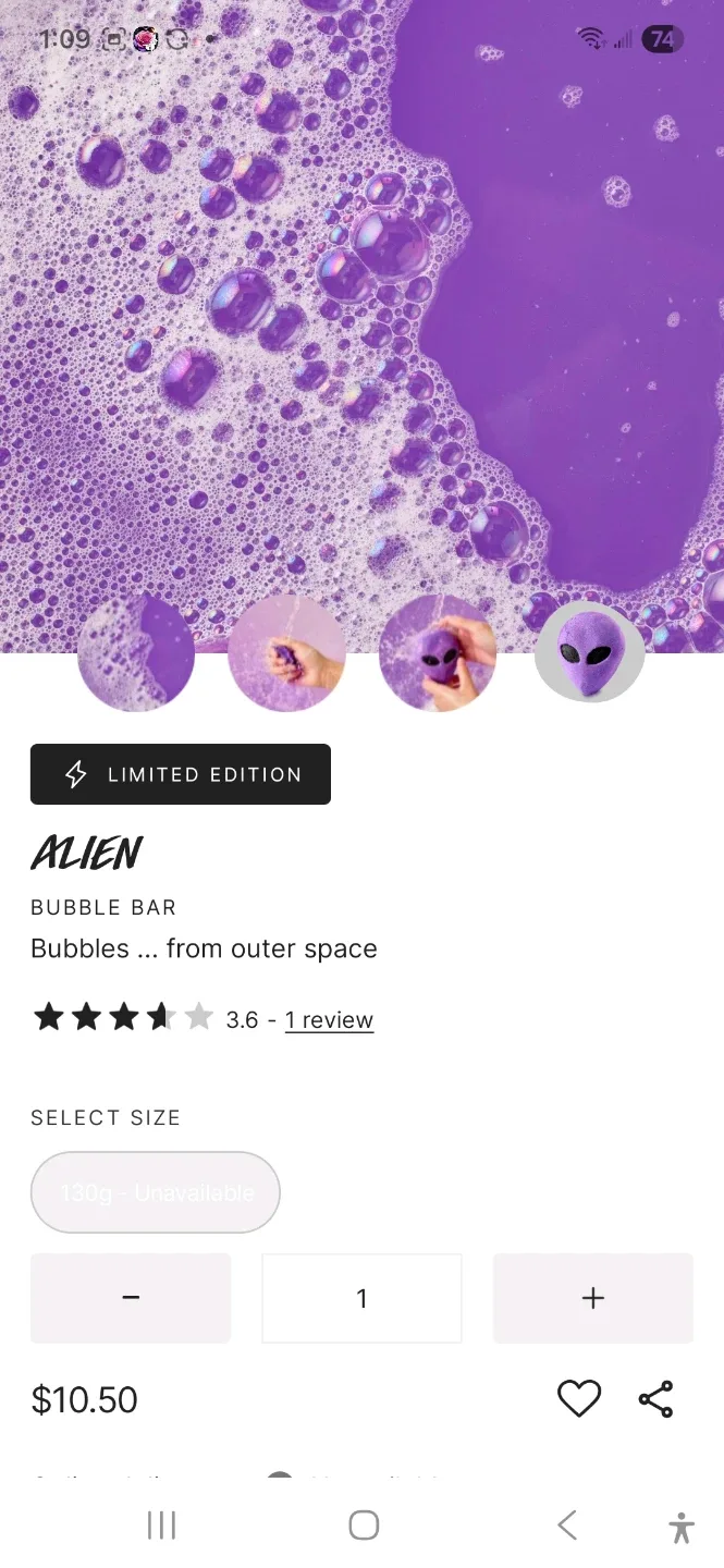 Lush Alien Bubble Bar - New! image indicator(2)