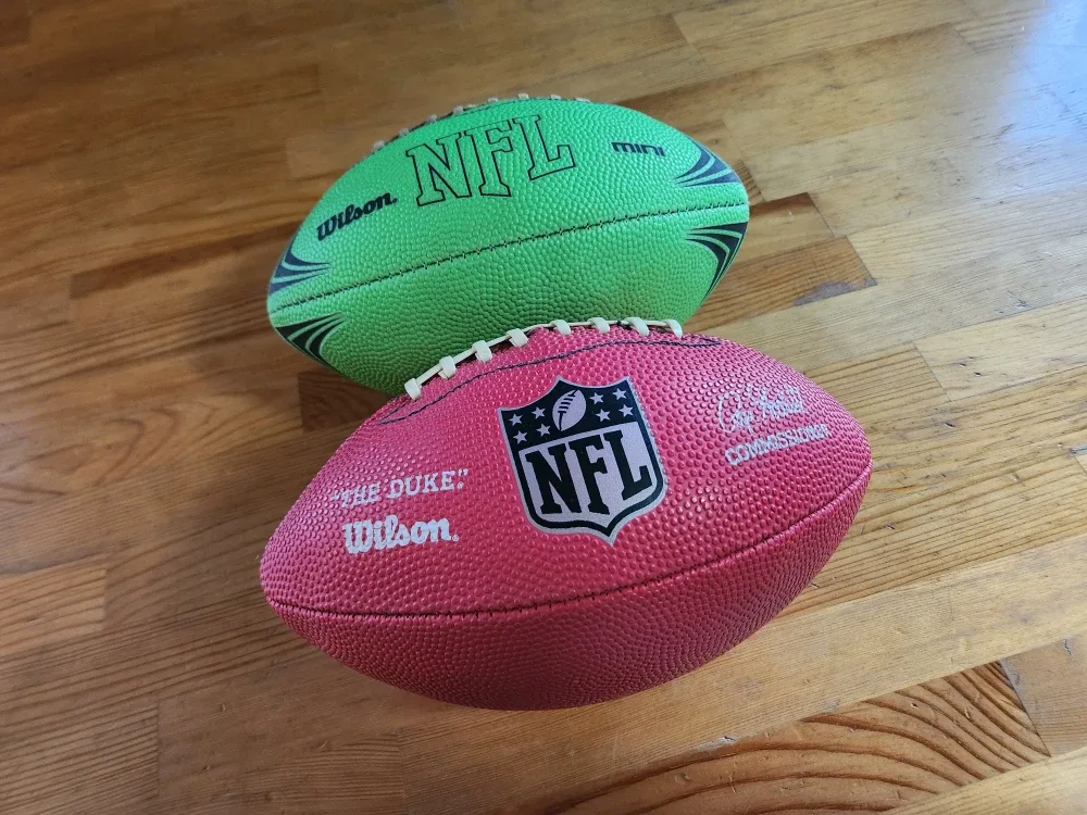 Wilson NFL Mini Footballs - Red & Green image indicator(4)