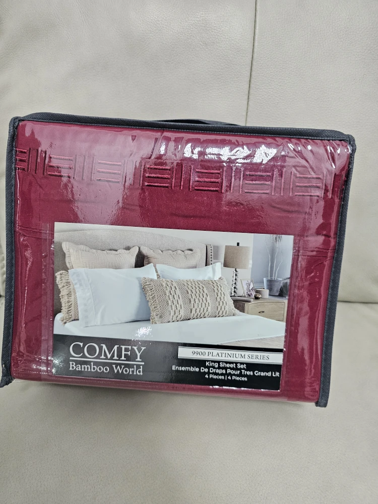 Comfy Bamboo World King Sheet Set - New