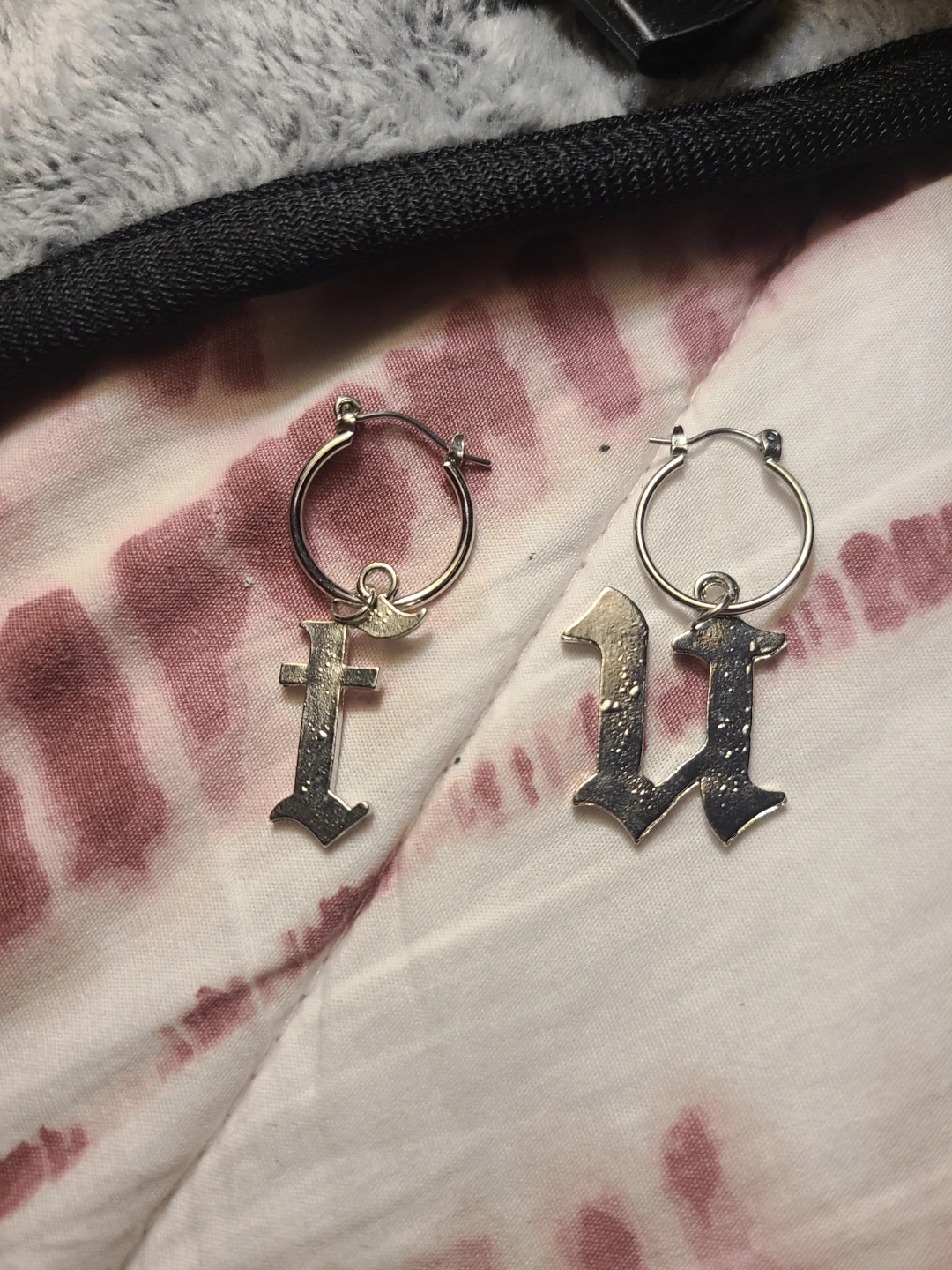 "F" "U" earrings