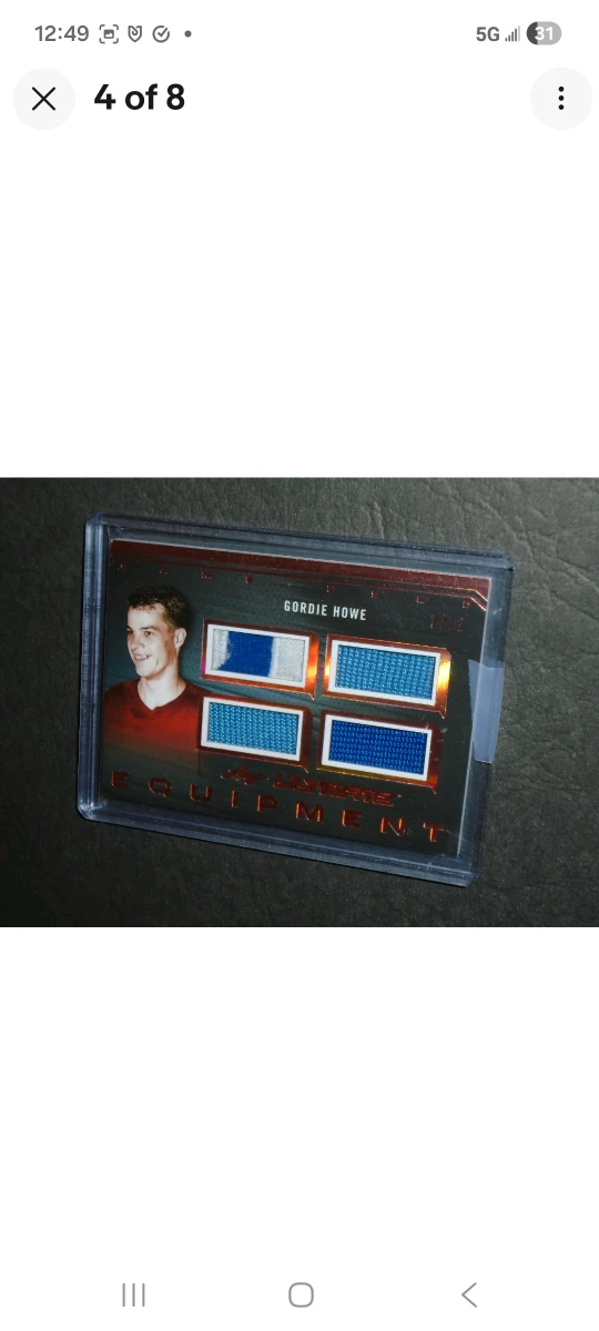 Gordie Howe Leaf Ultimate Equipment Hockey/Game Used Card - photo 4