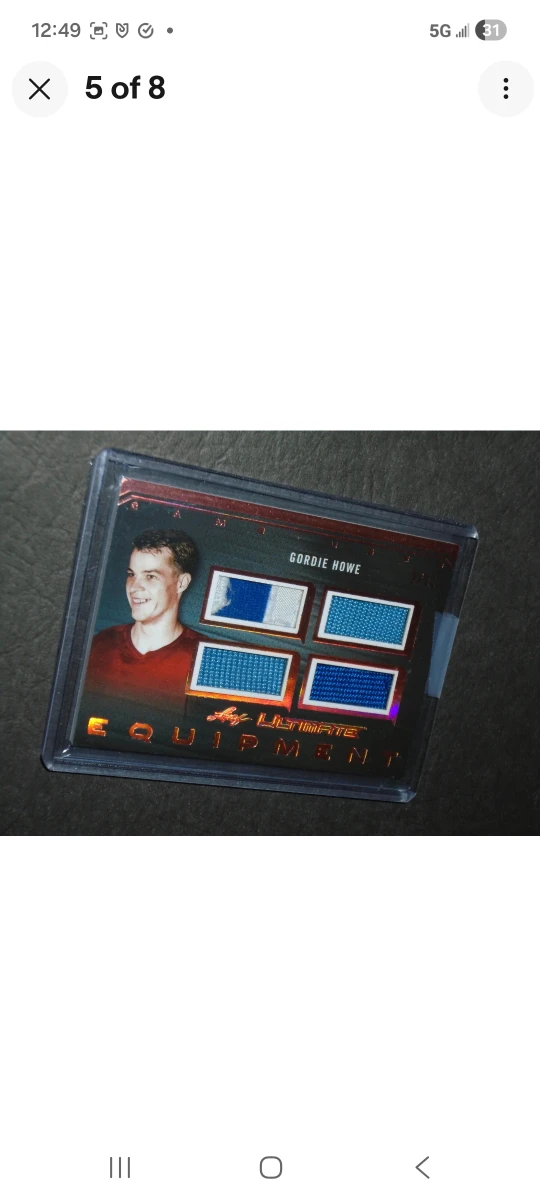 Gordie Howe Leaf Ultimate Equipment Hockey/Game Used Card - photo 5