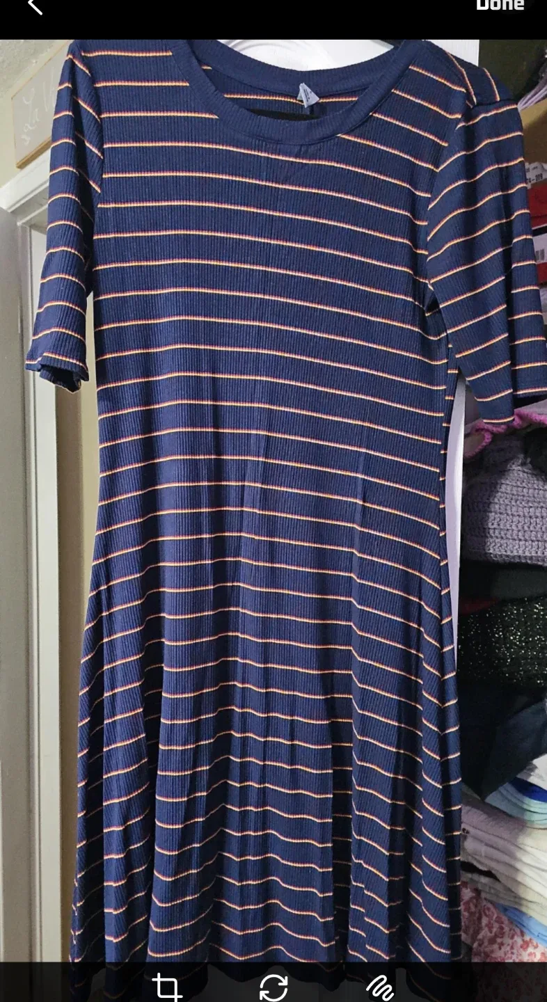 Old Navy Blue Striped Dress