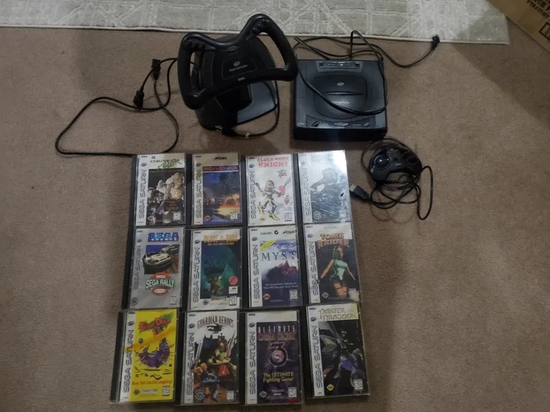 Sega Saturn Console, Games, and Accessories