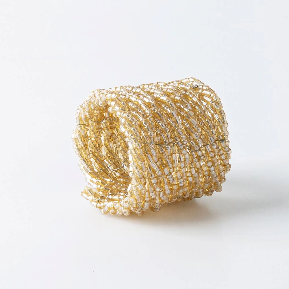 Brand New Glitz Beaded Coaster (12) and Napkin Ring (12) Set! - photo 5