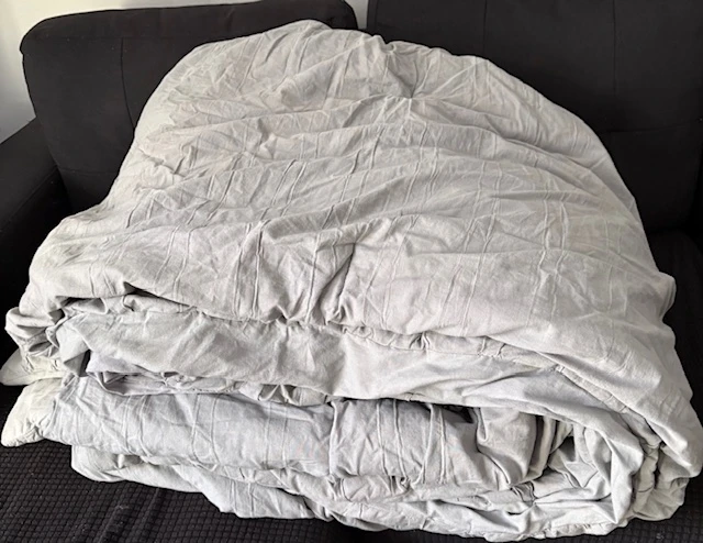 Grey comforter