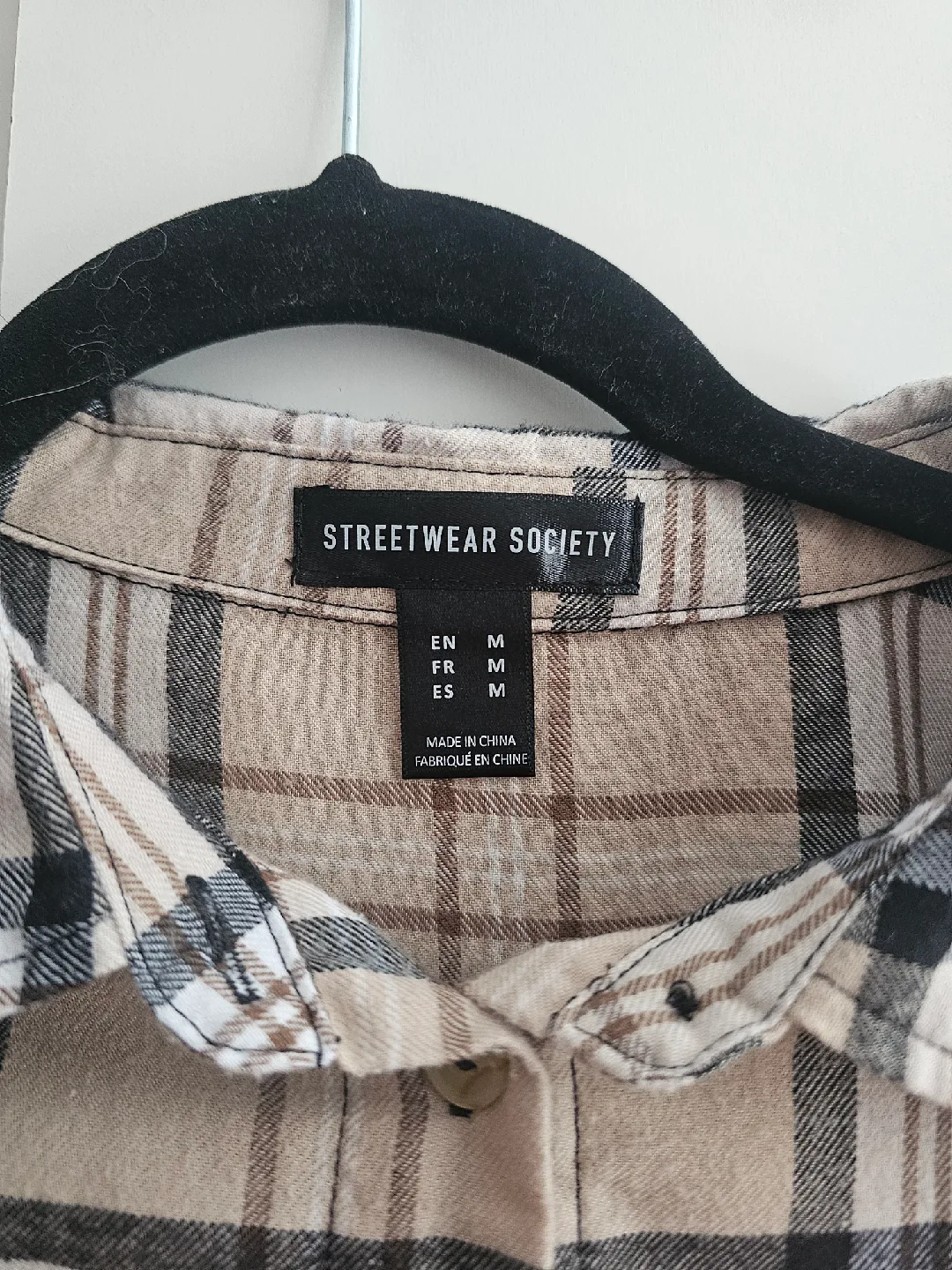 Streetwear Society Plaid Flannel Shirt - Size M