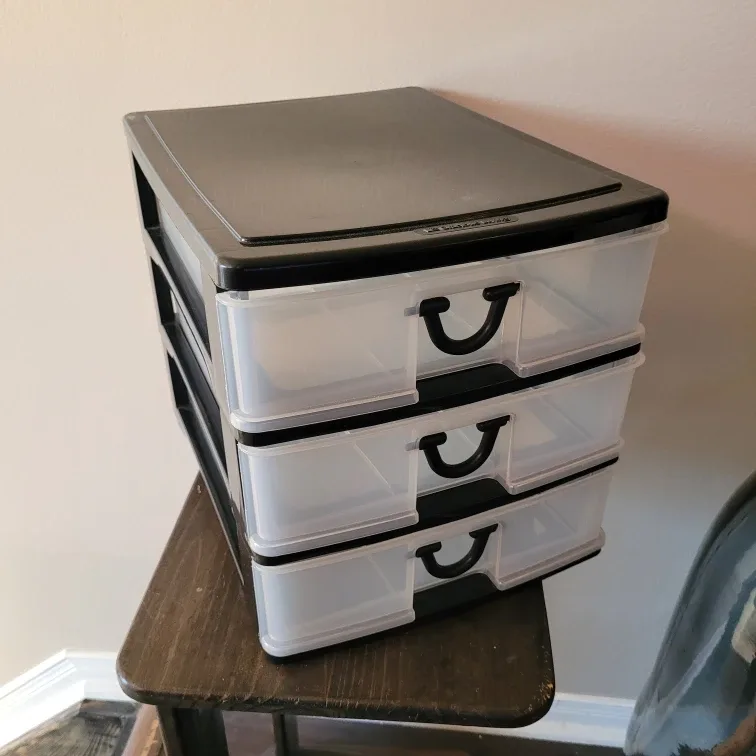 10 1/2" x 10 1/2" x 14" Storage 3 Drawers image indicator(2)