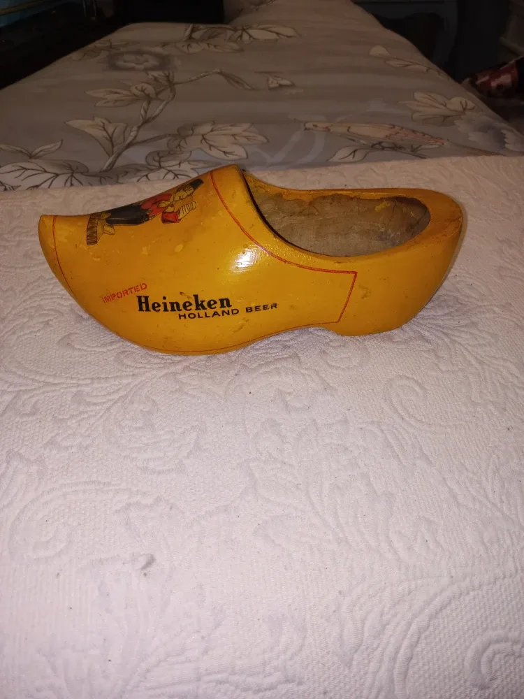 Vintage Heinken Wooden Clog - Made In Holland