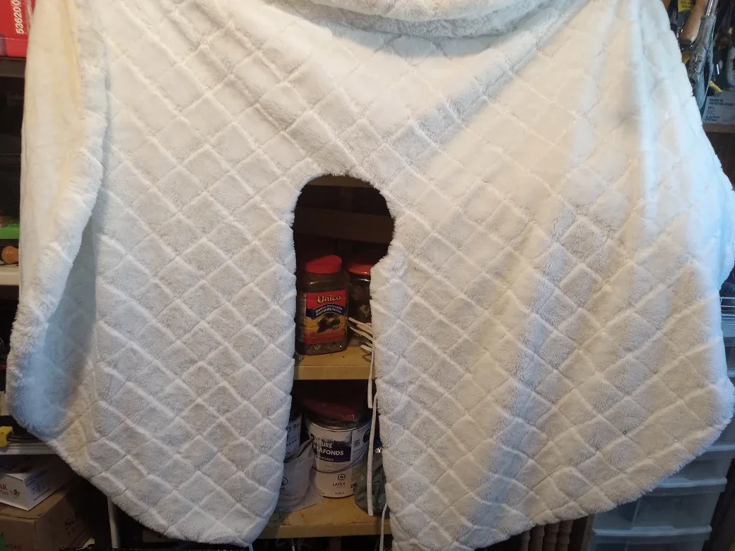 White Faux Fur Blancet for Christmas trees