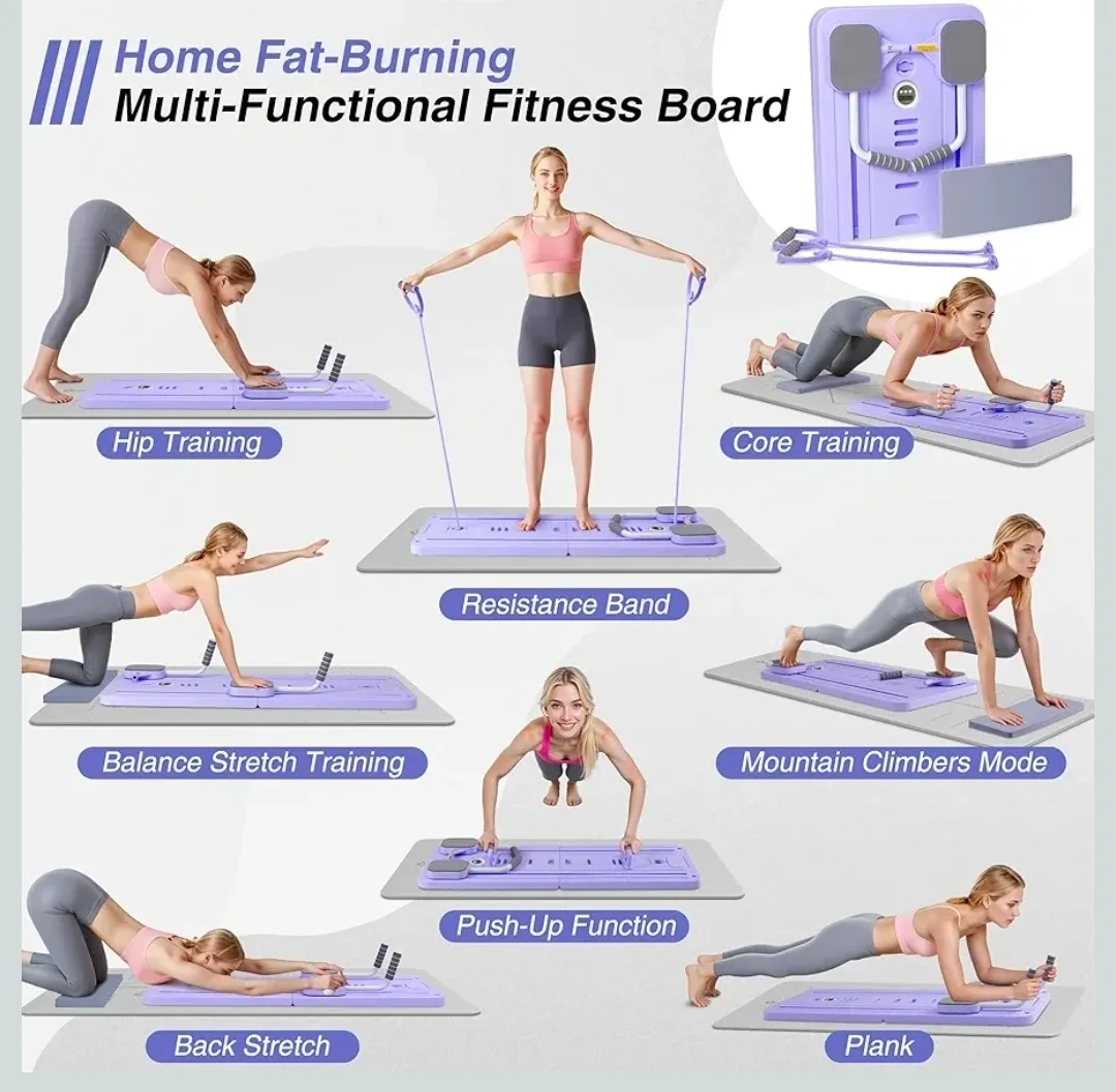 Weture Pilates Board - Foldable, Portable, Purple image indicator(2)