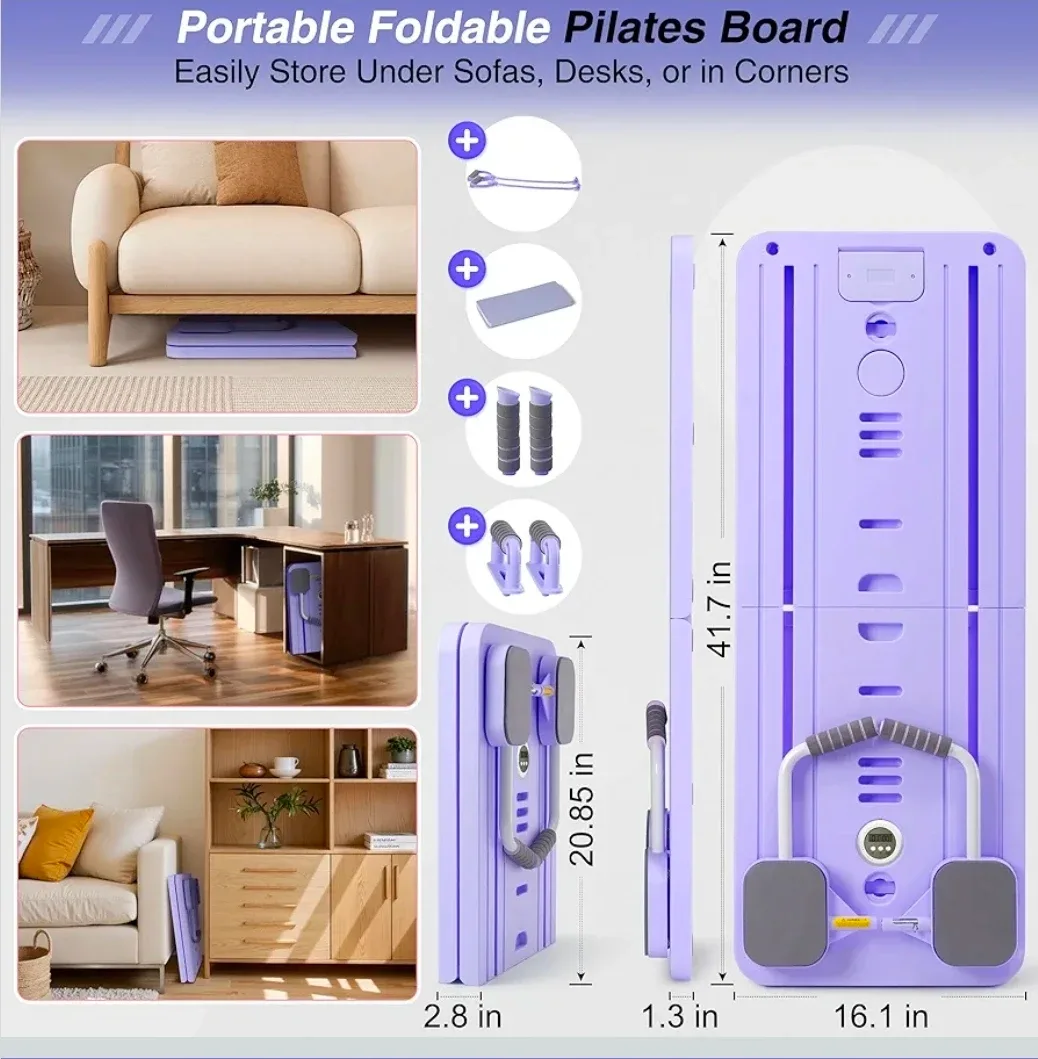 Weture Pilates Board - Foldable, Portable, Purple image indicator(6)