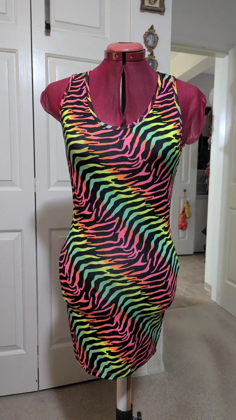 Zebra Print Bodycon Dress image indicator(2)