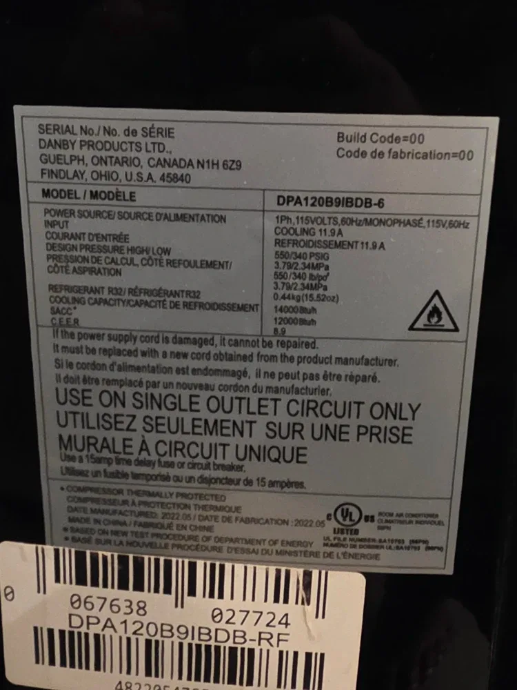 Danby 14,000 BTU 3-in-1 Inverter Portable Air Conditioner image indicator(3)