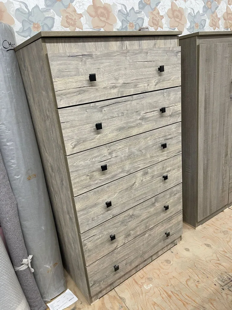 Natural Wood 6-Drawer Chest Dresser image indicator(10)