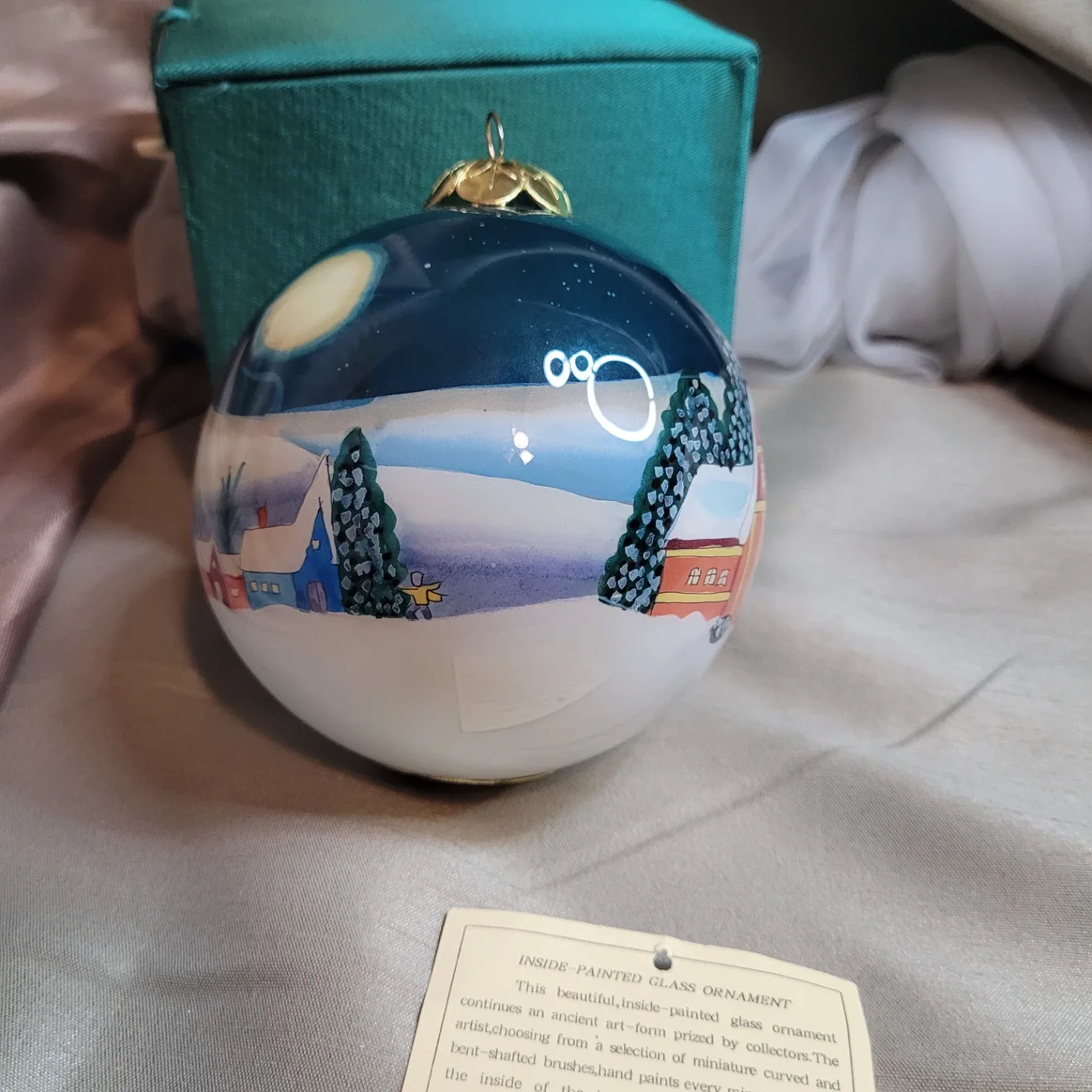 Les Hans Inside Painting Holiday Hanging Christmas Ornament image indicator(2)