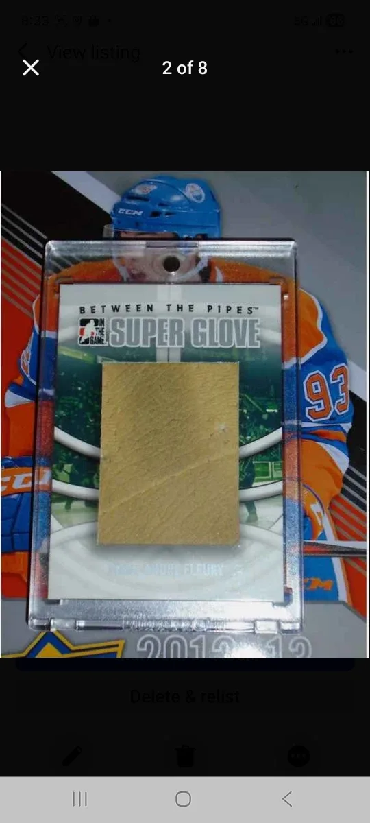 Marc-Andre Fleury Super Glove. ITG, Leather relic Card