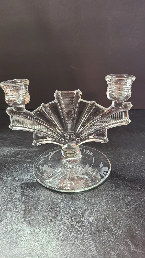 Clear Glass Candelabra