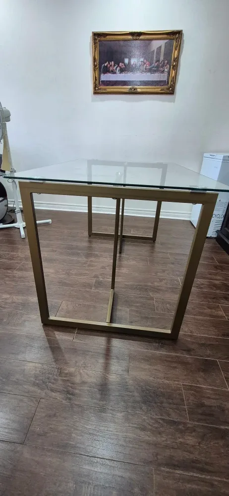 Glass Top Dining Table - Gold Frame image indicator(4)