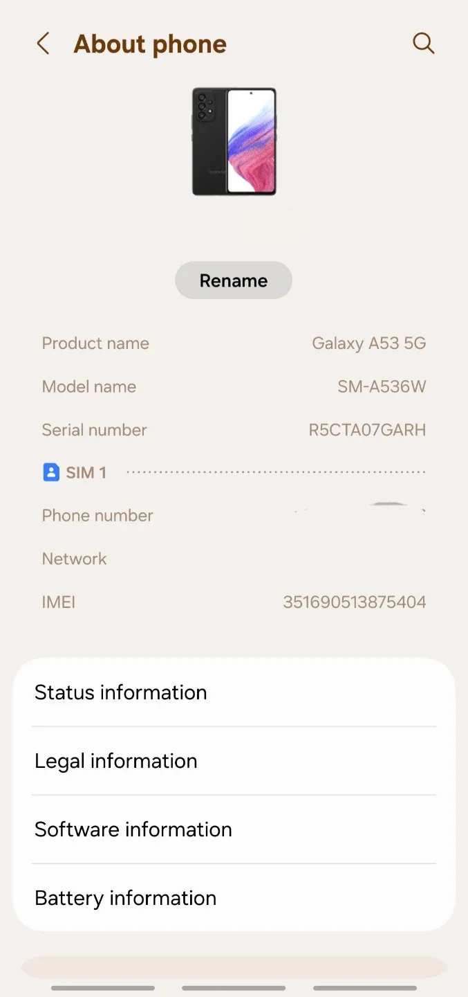Samsung Galaxy A53 5G - Black, Running One UI 8.0, 128GB/6GB RAM image indicator(4)