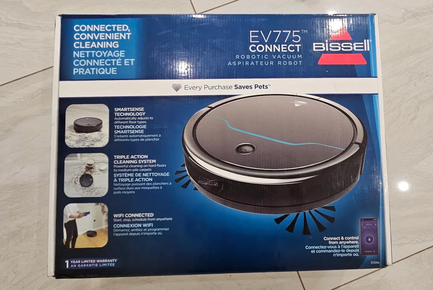 Bissell EV775 Connect Robotic Vacuum - New in Box! image indicator(2)
