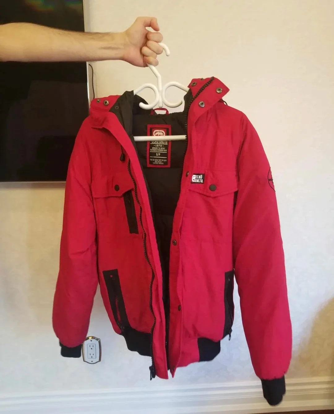 Ecko Unltd Red Puffer Jacket - Size S Men's.
