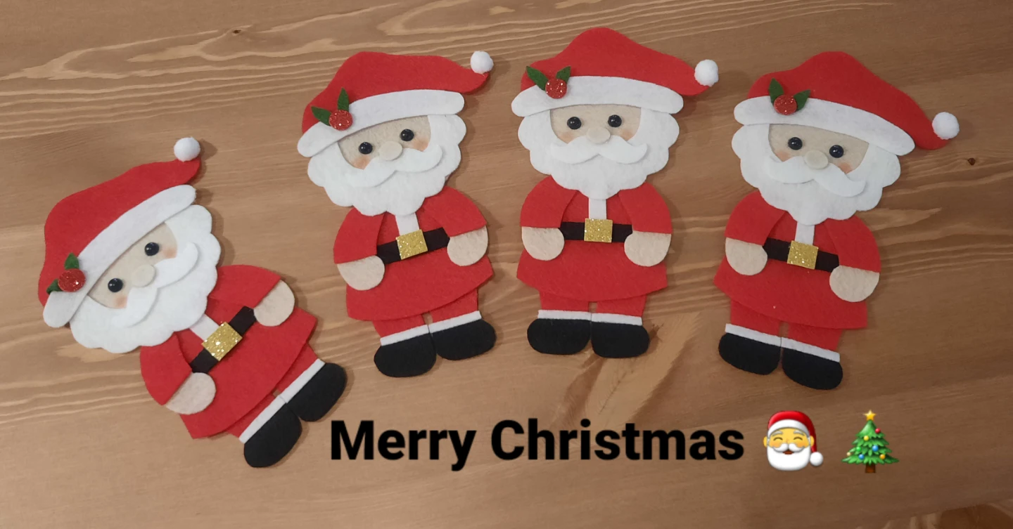 Felt Santa Christmas Ornaments - photo 3
