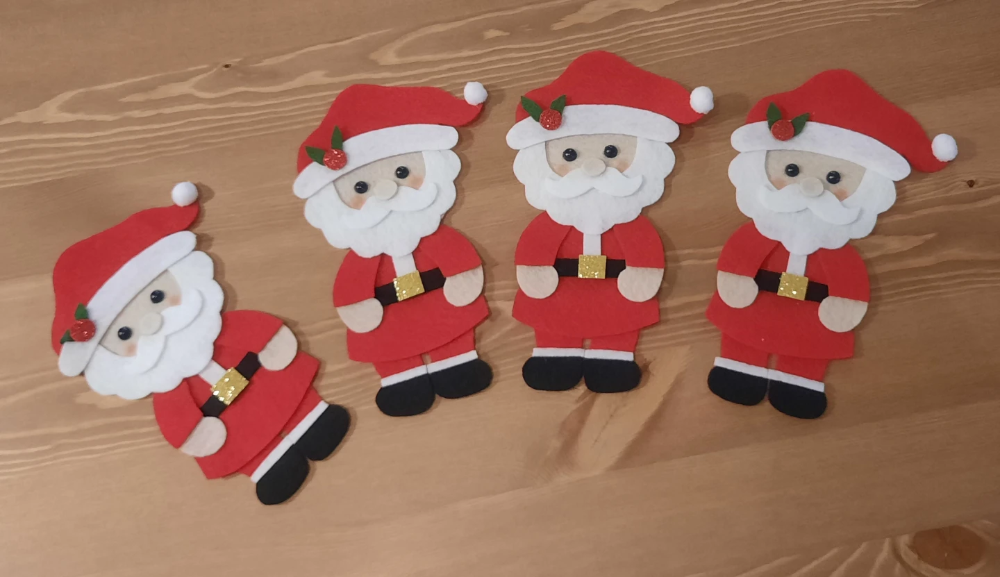 Felt Santa Christmas Ornaments - photo 4
