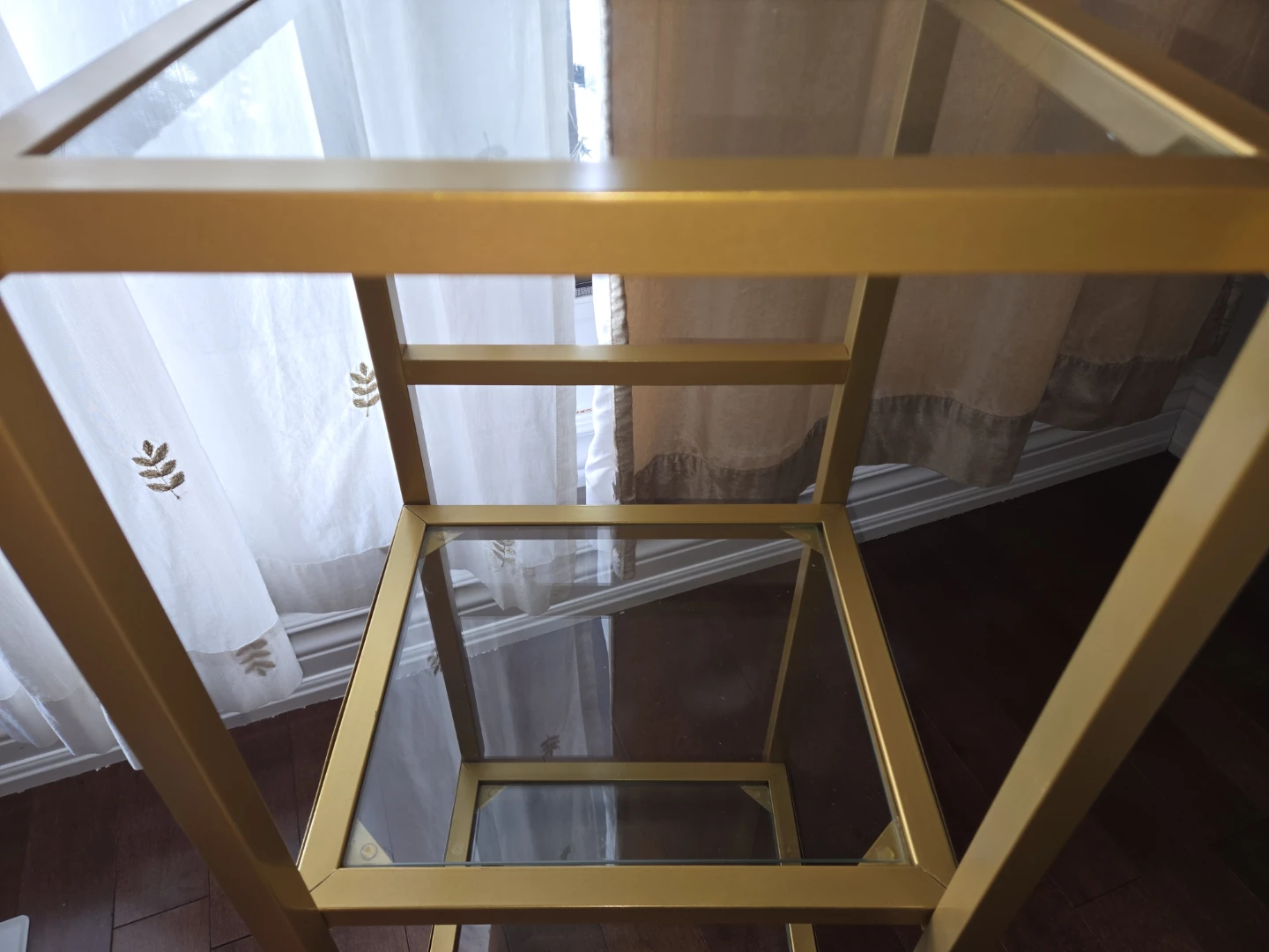 Gold Metal & Glass 3 tier Stand - photo 2