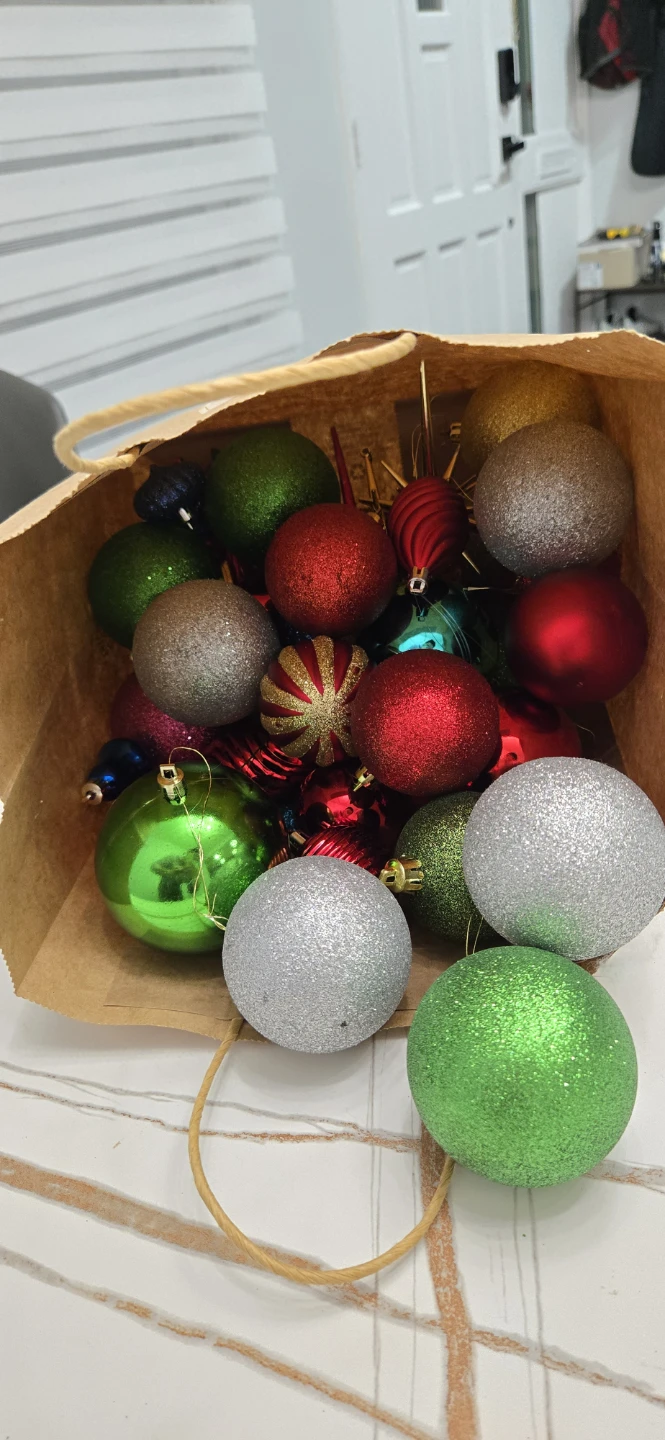 Christmas Ornaments - Red, Green, Silver