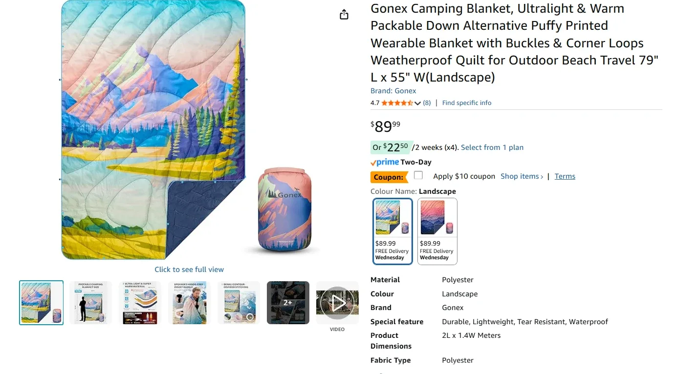 Camping Blanket BNIB image indicator(2)