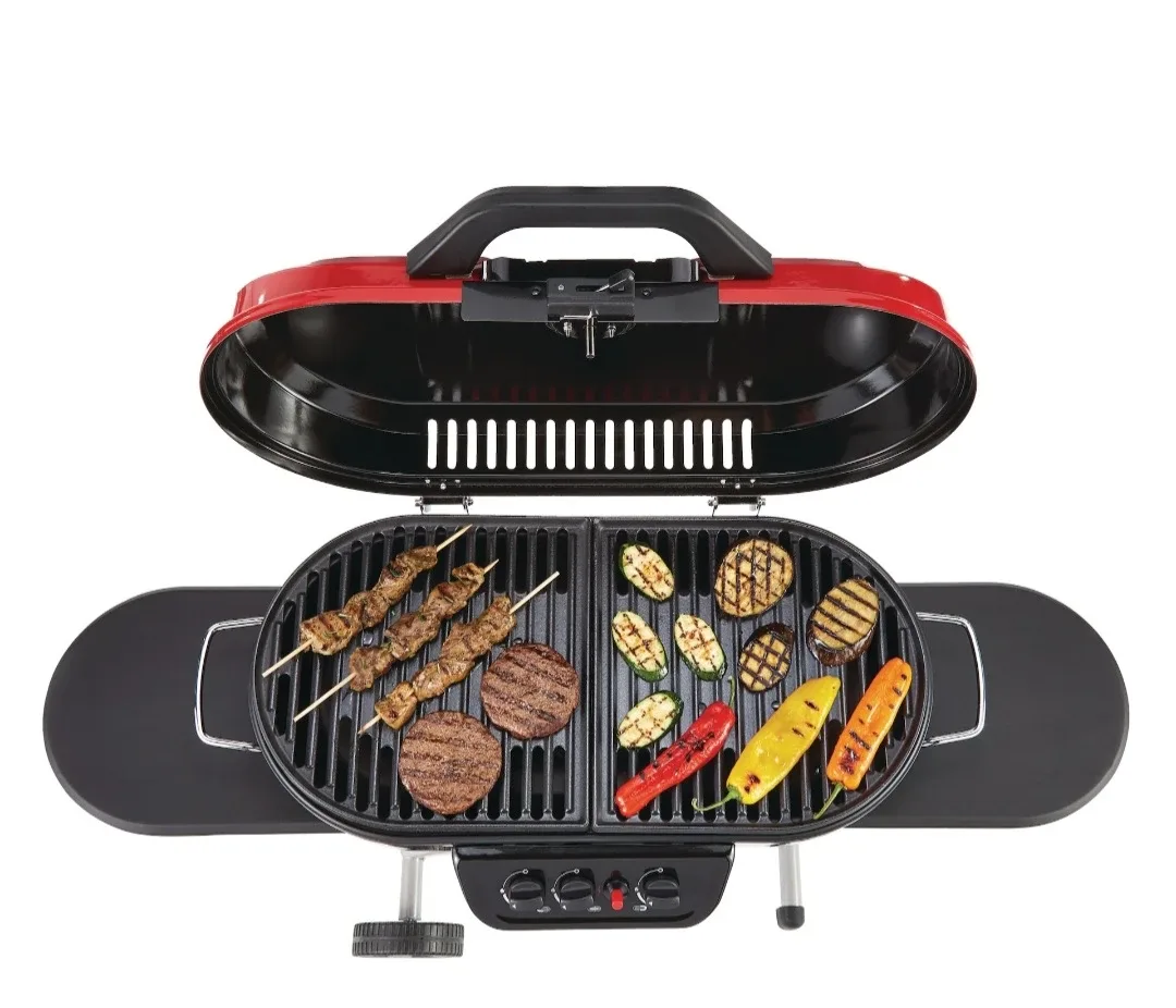 Coleman Grill + 2 full propane tanks + Brush image indicator(3)