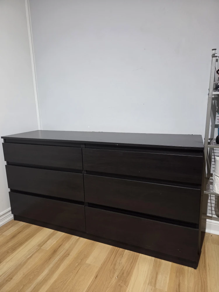 Dark Brown 6-Drawer Dresser - photo 2