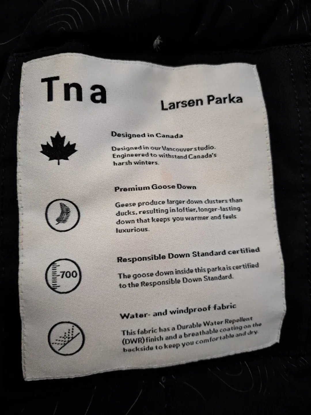 Aritzia TNA Bancroft Parka Womens (Large) image indicator(4)