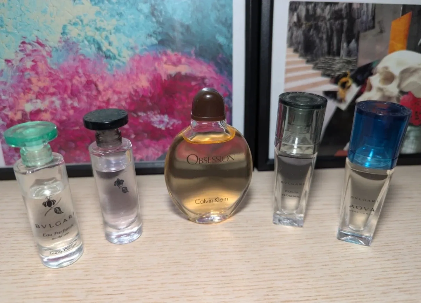 BVLGARI and Calvin Klein travel size mini cologne bundle image indicator(2)