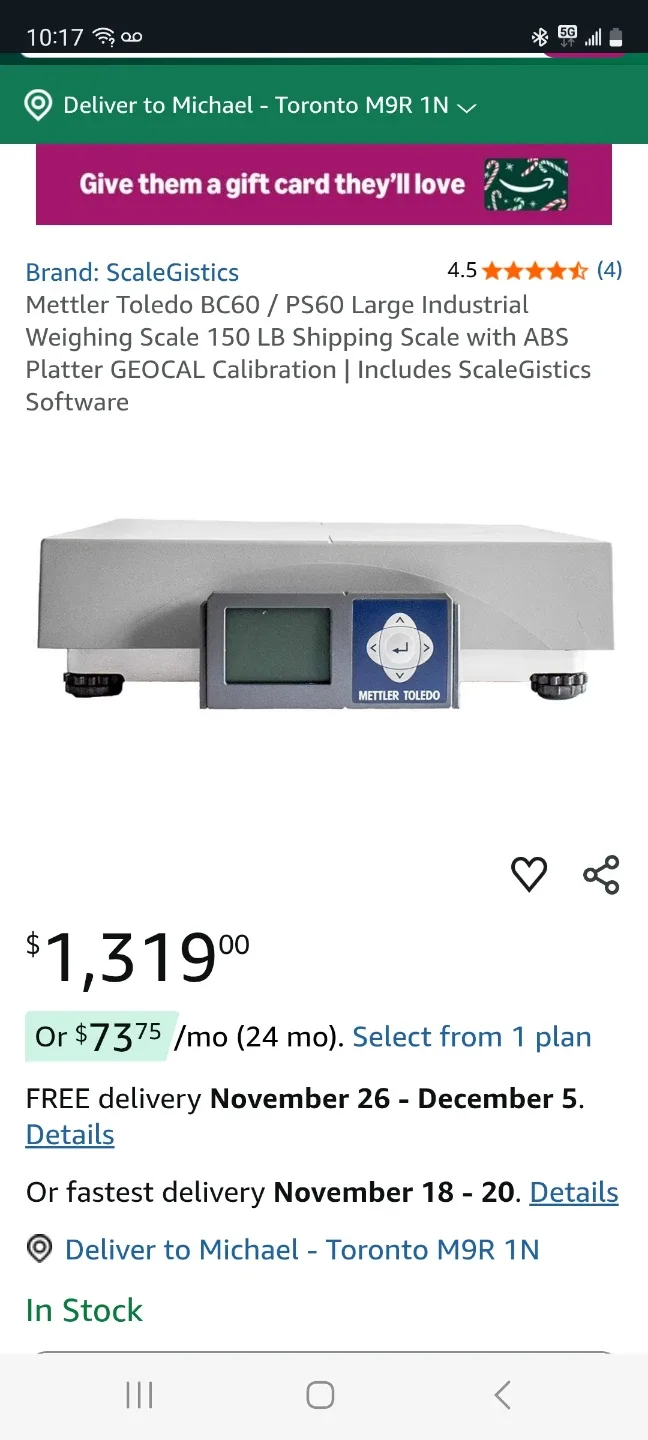 Mettler Toledo Scale - Like New! thumbnail