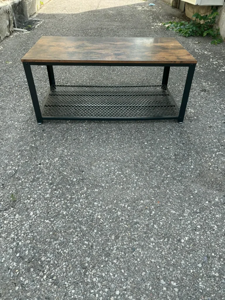 Wooden Coffee Table with Metal Frame - Brand  VASAGLE image indicator(3)