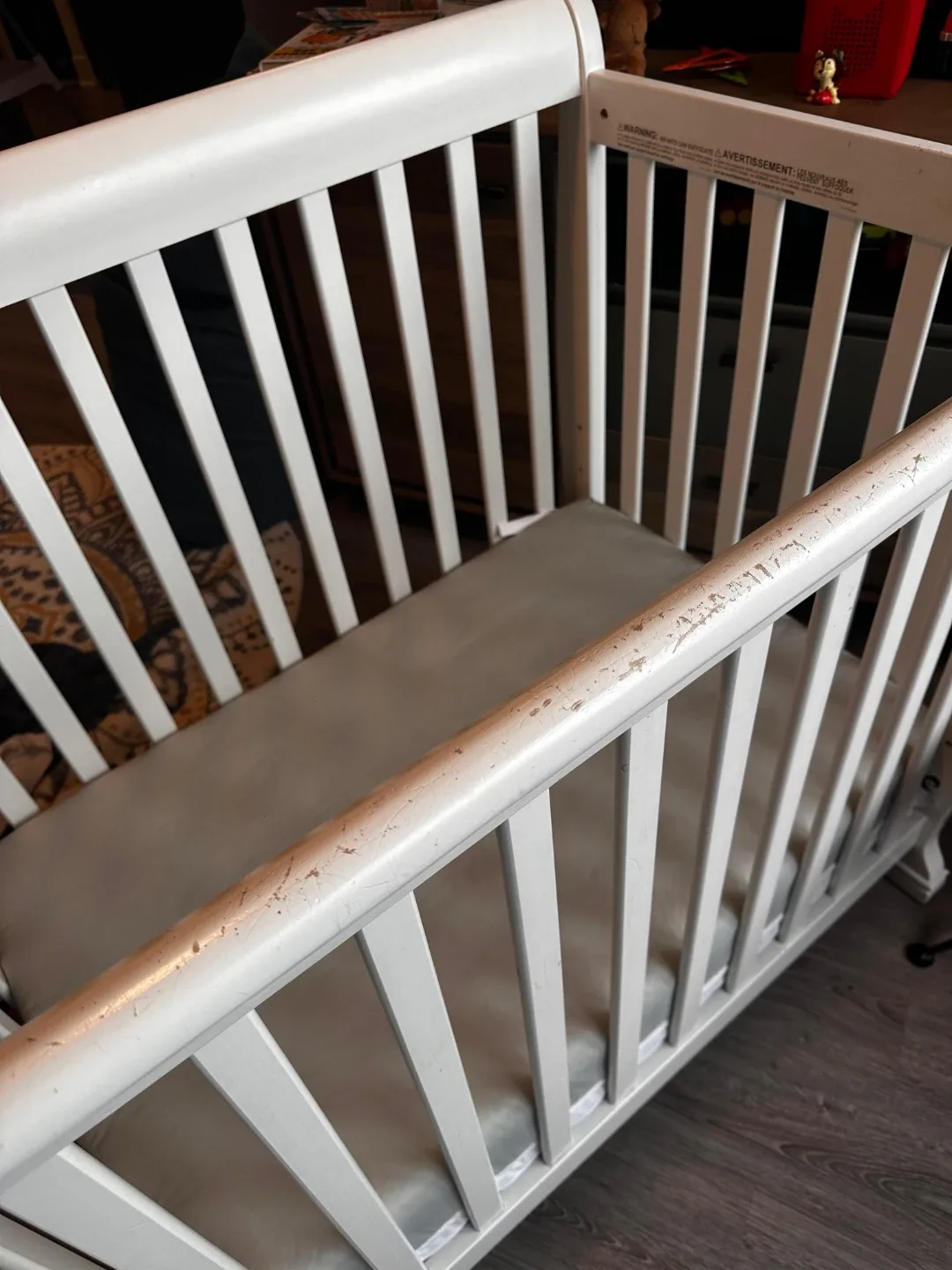 4-in-1 Mini Convertible Crib & Deluxe Waterproof Mattress Set image indicator(4)