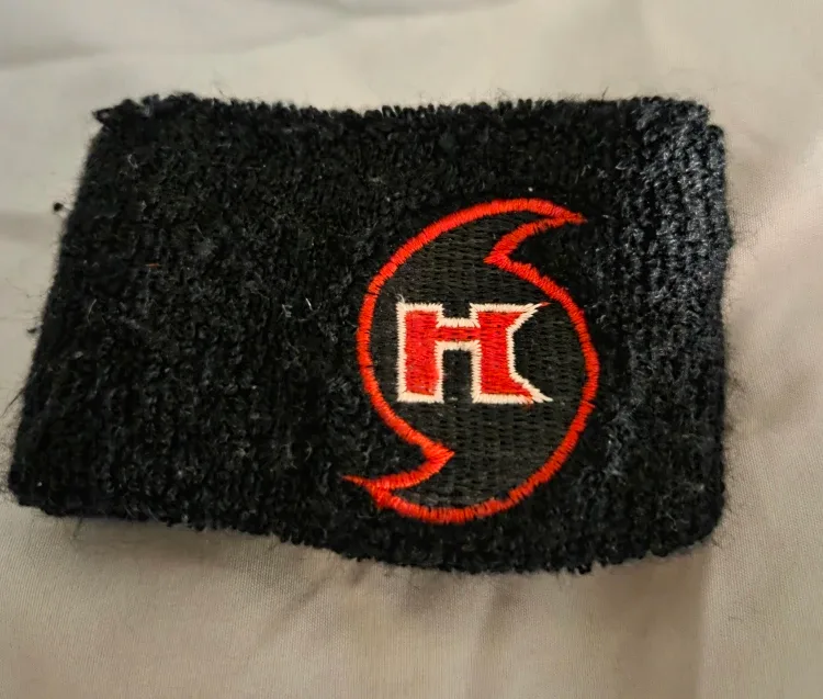 #FREE Black Wristband with Red Hurricane Logo