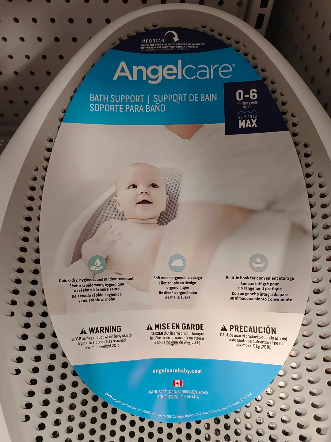 Angelcare Grey Bath Support (0-6 Months) image indicator(3)