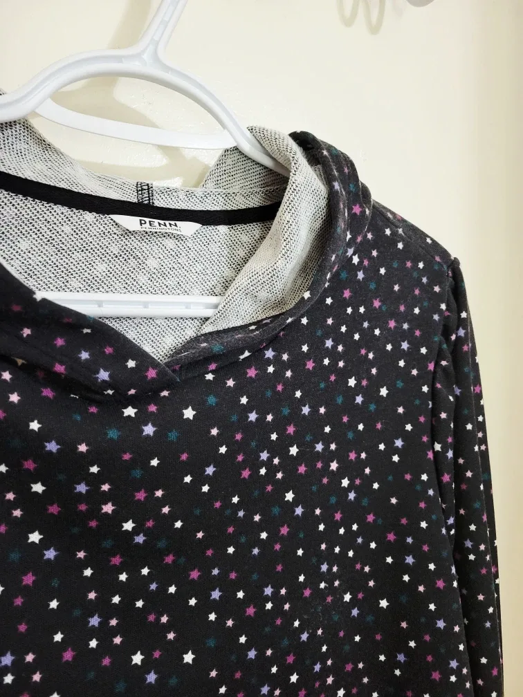 Hooded Star Print Sweater image indicator(3)