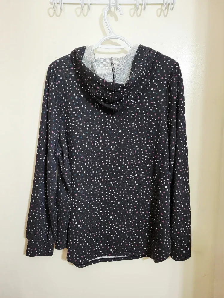 Hooded Star Print Sweater image indicator(4)