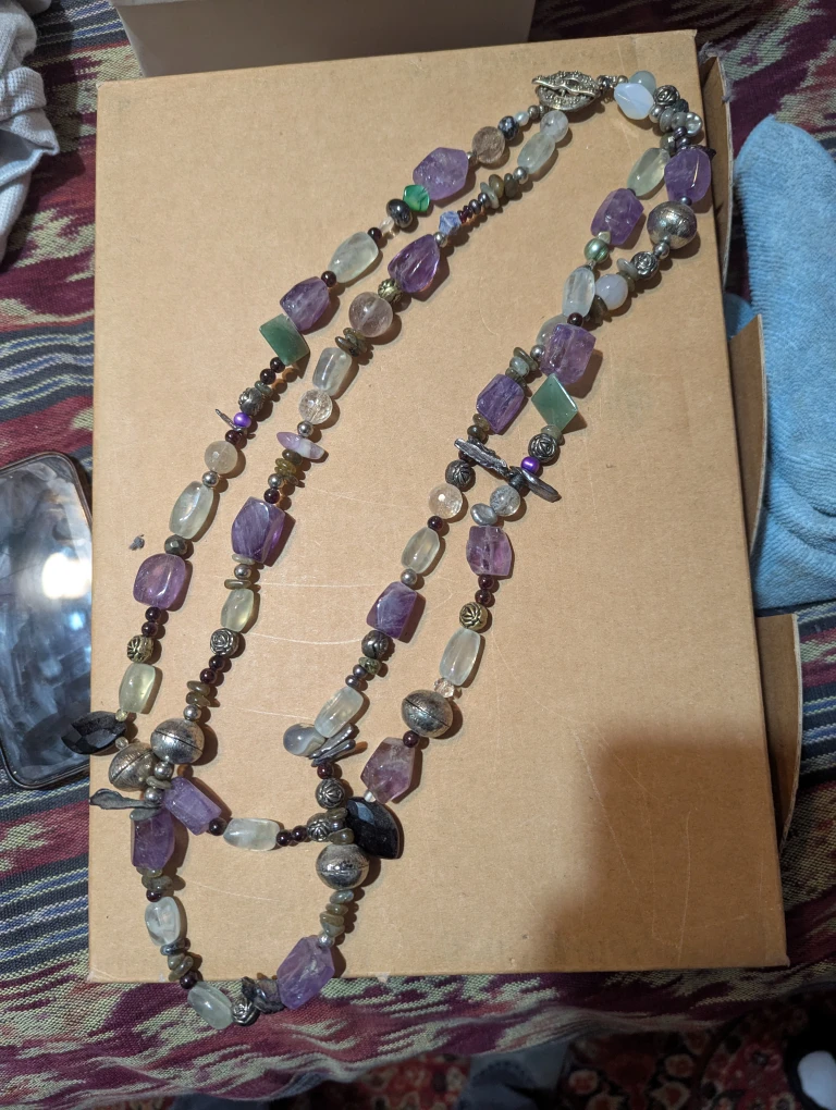 Amethyst and Agate Necklace