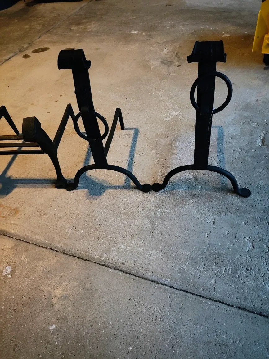 3 Andirons for fireplace