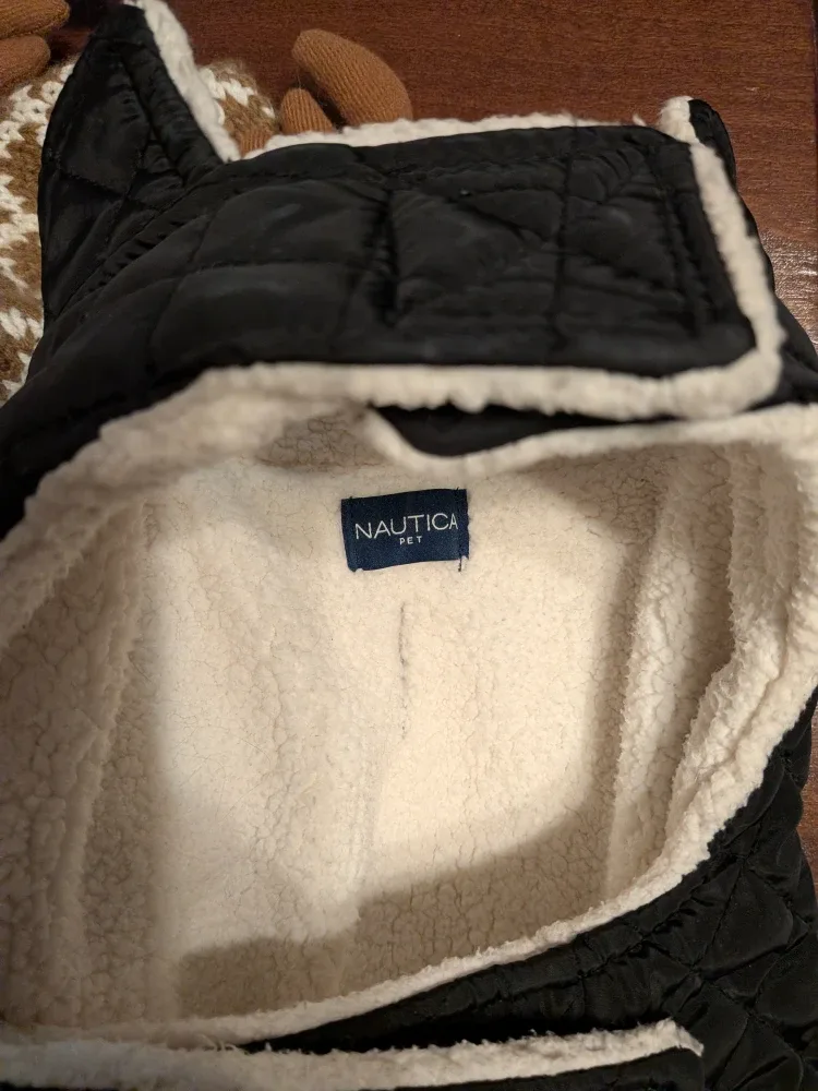 TWO Small dog coats and sweater, SMALL $8 for both image indicator(4)