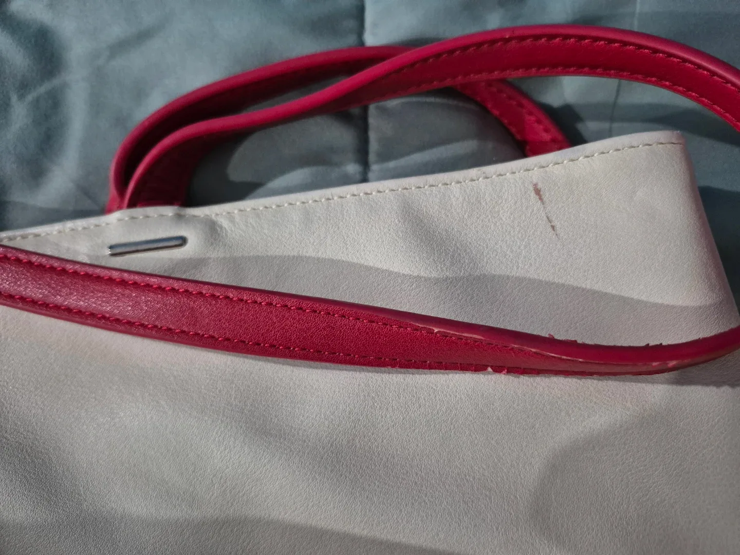 Danielle Nicole White & baby blue Colorblock Tote Handbag image indicator(7)