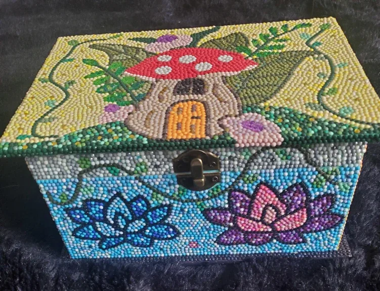 Handmade Beaded Trinket Box