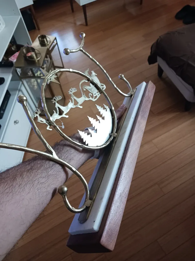 Weighted “JOY” Christmas Stocking Holder – Gold Metal image indicator(7)