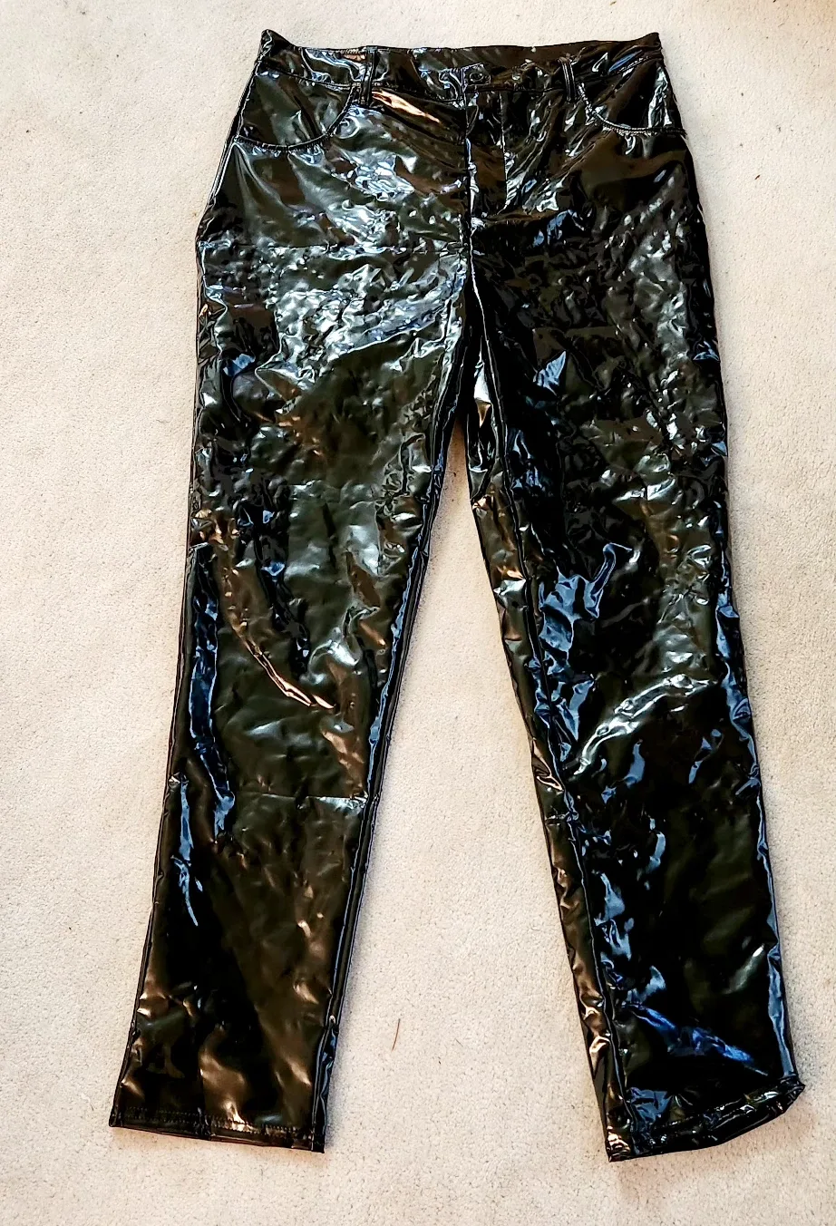 Shiny Black Vinyl Pants thumbnail