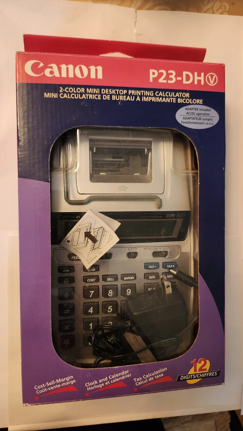Brand New Canon P23-DH V Mini Desktop Printing Calculator
